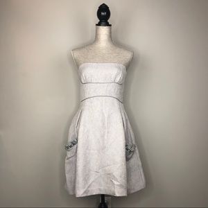 Strapless Grey Cocktail Dress